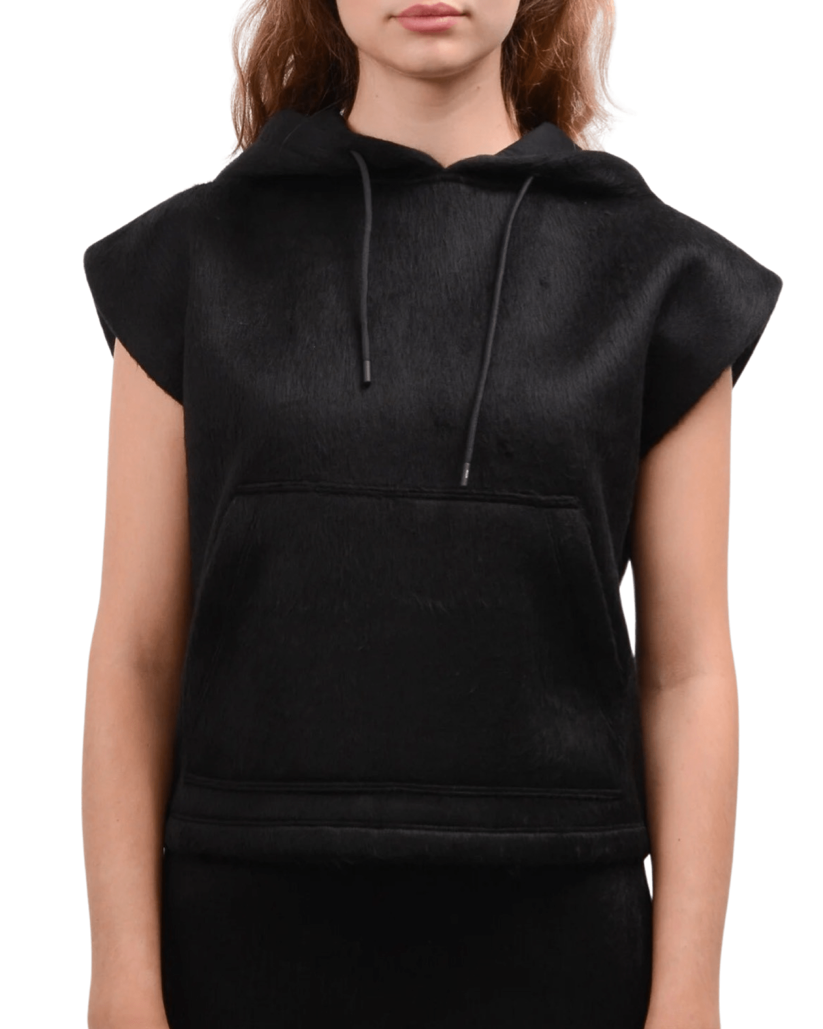 MSGM - Блузи - Brushed Black Hoodie - Love|Labels
