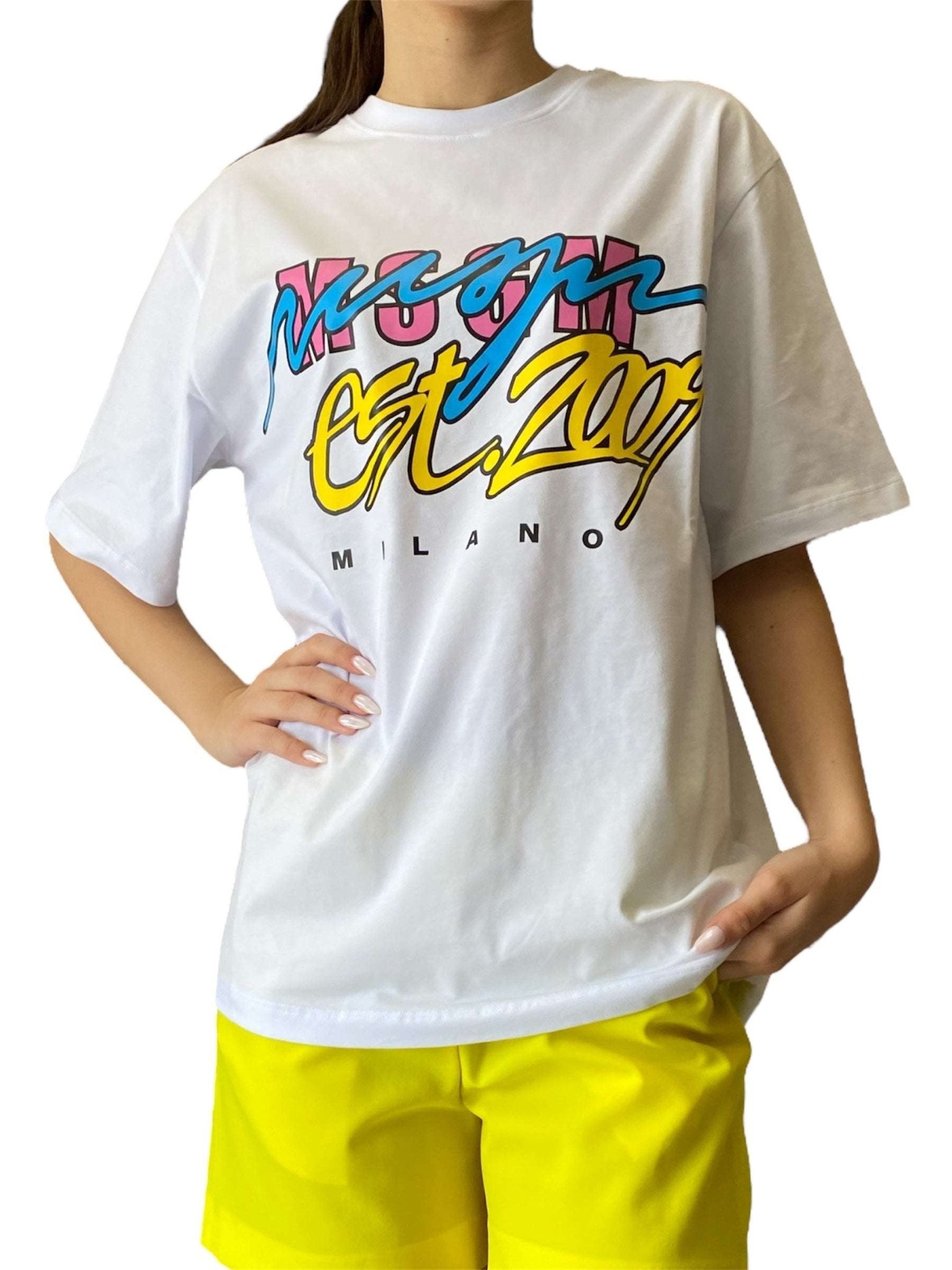 MSGM - Тениски - Colorful - Print Logo T-Shirt - Love|Labels