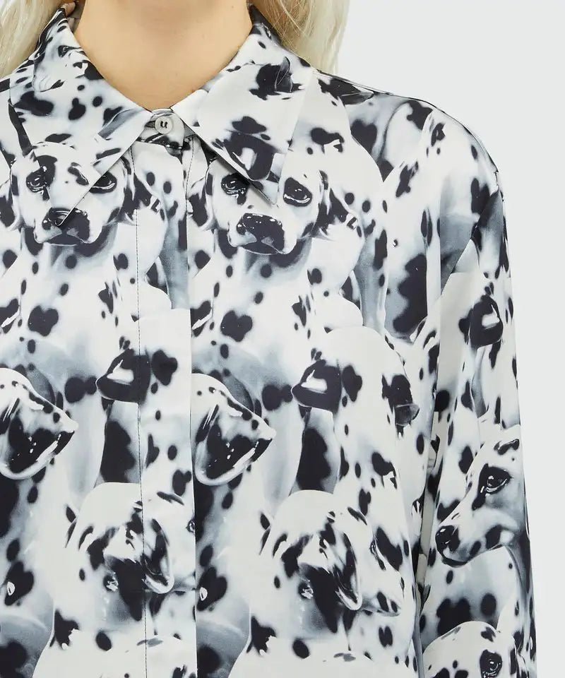 MSGM - Ризи - Dalmatian Satin Shirt - Love|Labels