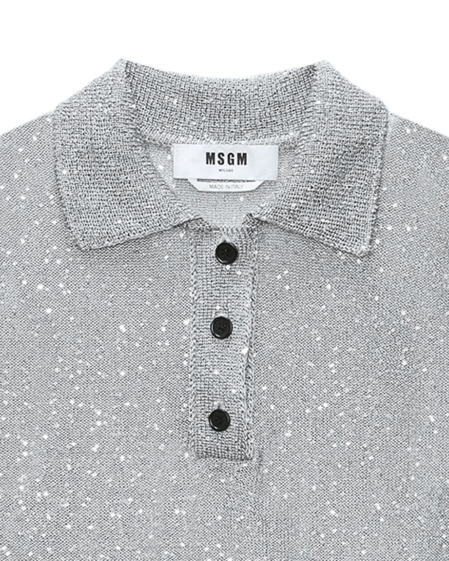 MSGM - Блузи - Glitter Polo Shirt - Love|Labels