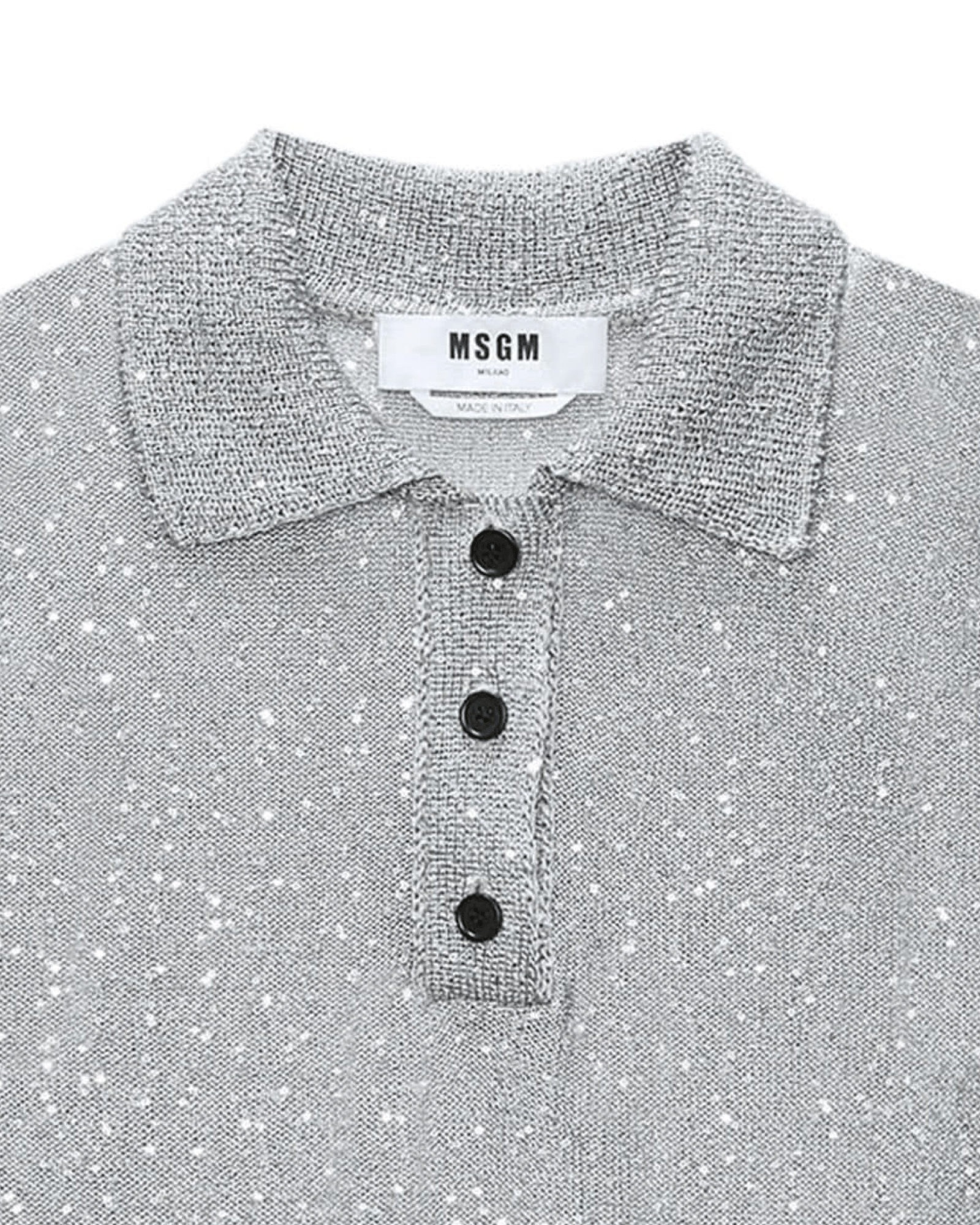MSGM - Блузи - Glitter Polo Shirt - Love|Labels