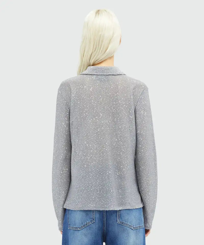 MSGM - Блузи - Glitter Polo Shirt - Love|Labels