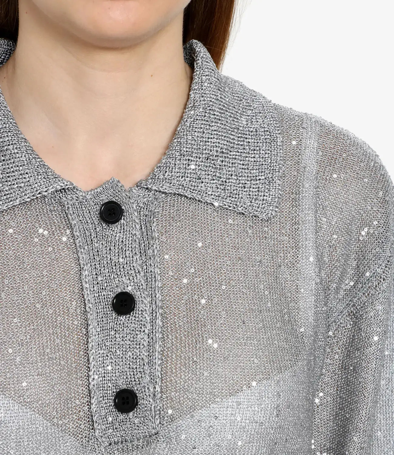 MSGM - Блузи - Glitter Polo Shirt - Love|Labels