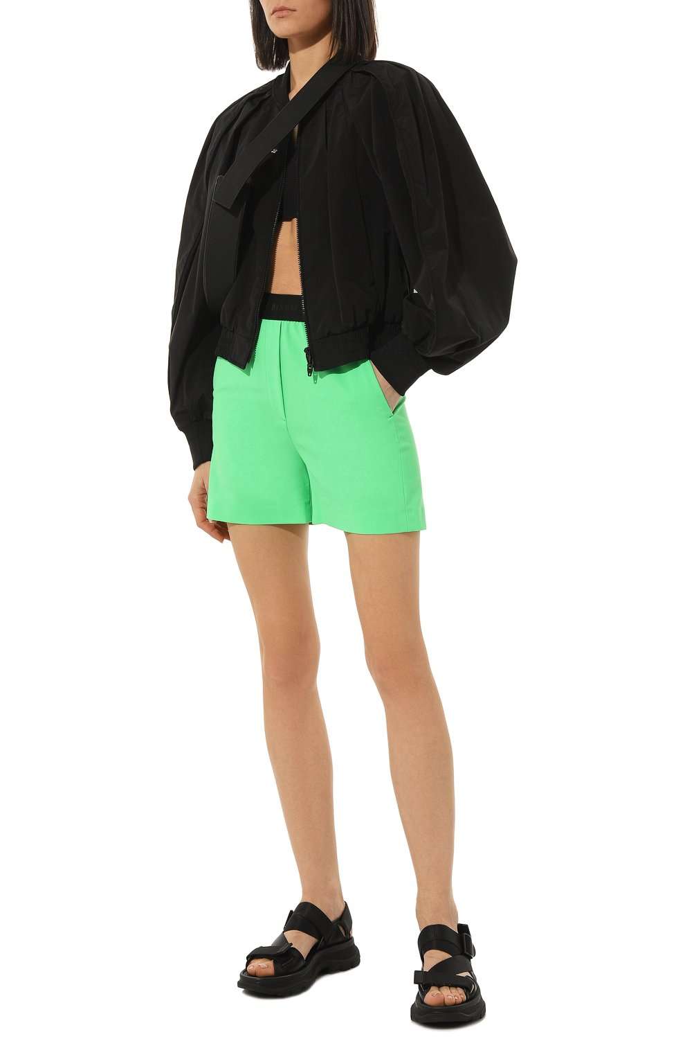 MSGM - Шорти - Green Logo - Waistband Shorts - Love|Labels