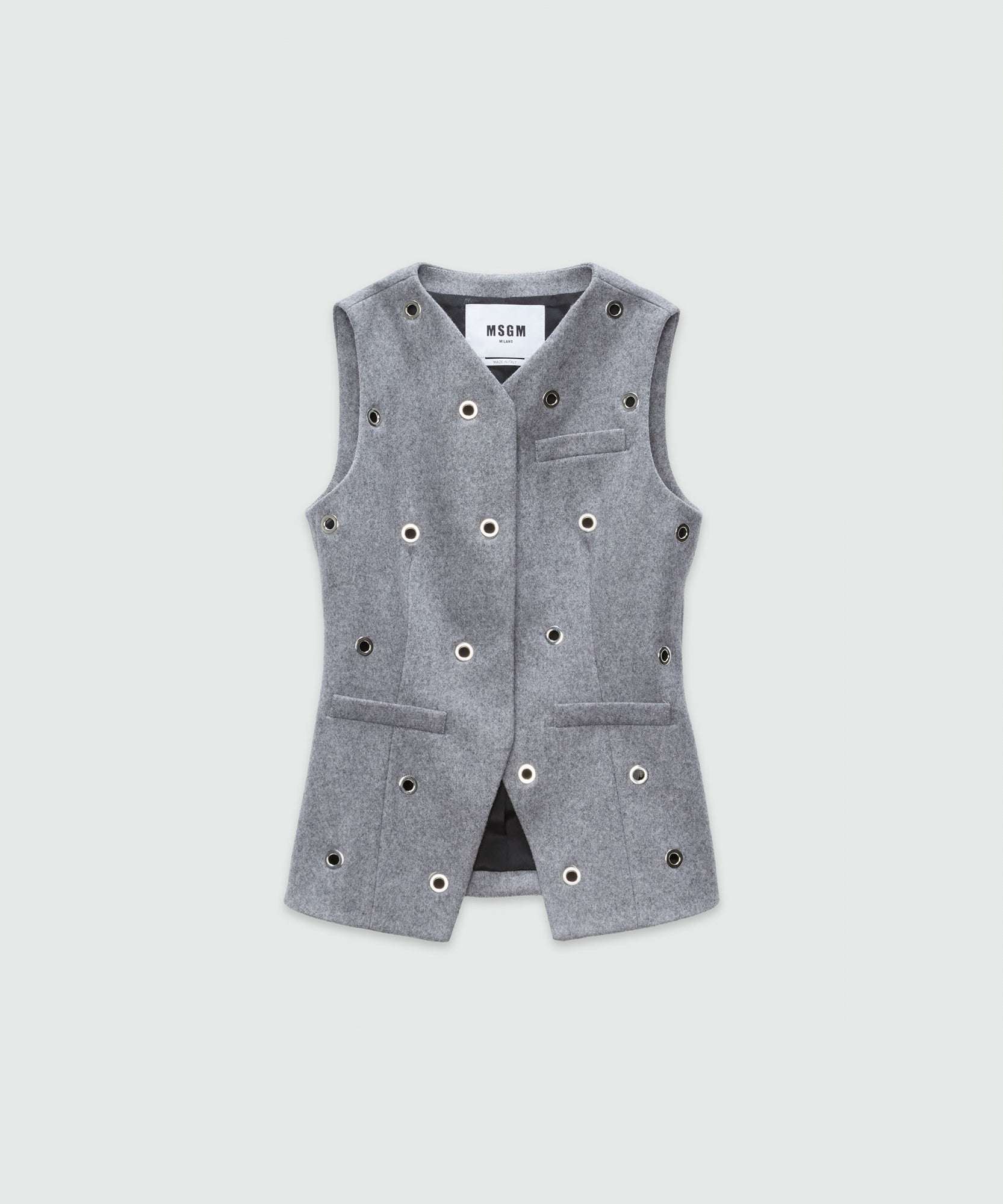 MSGM - Сака - Grey Wool Vest - Love|Labels