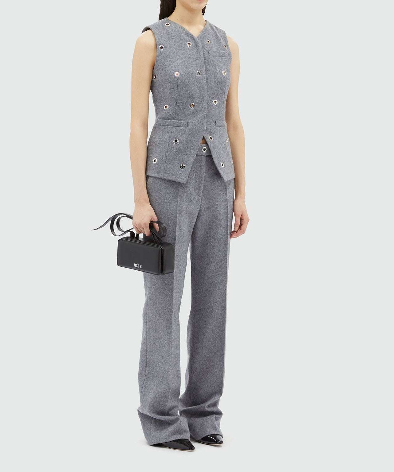 MSGM - Сака - Grey Wool Vest - Love|Labels