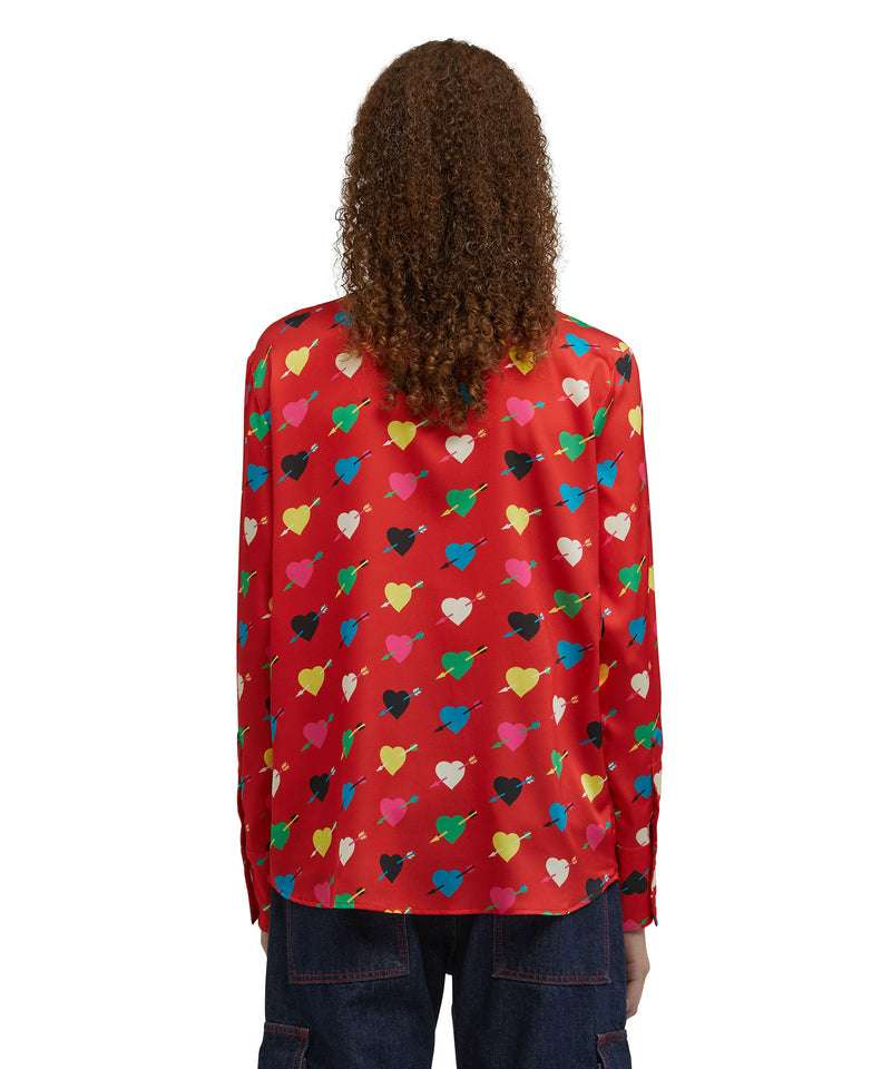 MSGM - Ризи - Heart - Print Shirt - Love|Labels