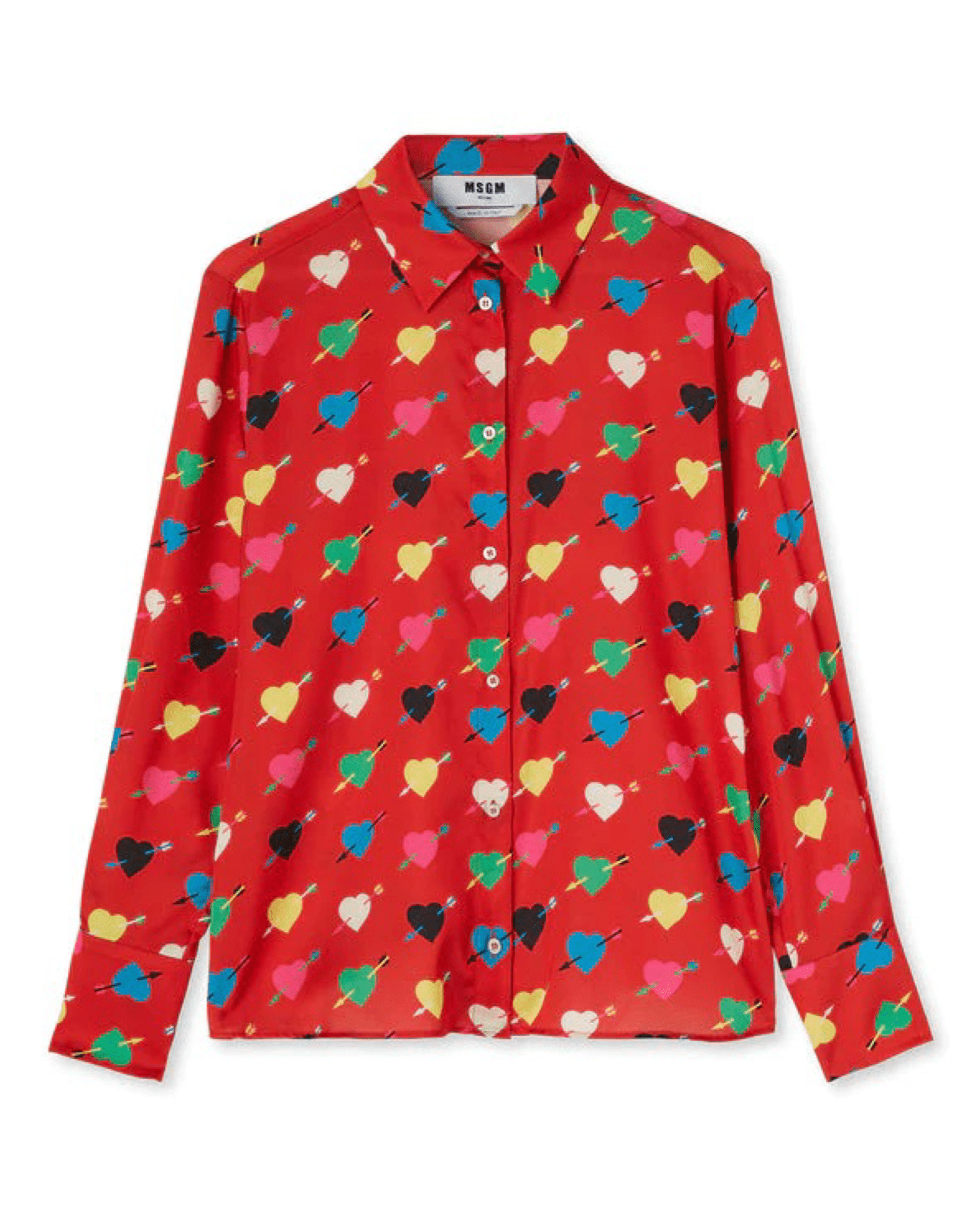 MSGM - Ризи - Heart - Print Shirt - Love|Labels
