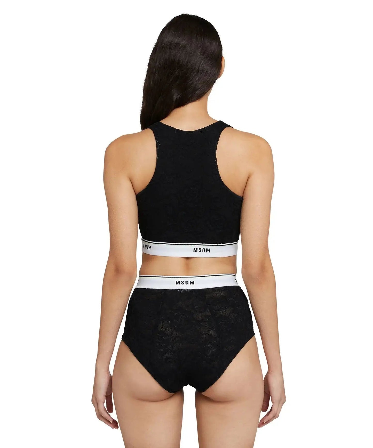 MSGM - Бельо - Сутиени - Lace Brassiere with Elastic Band - Love|Labels