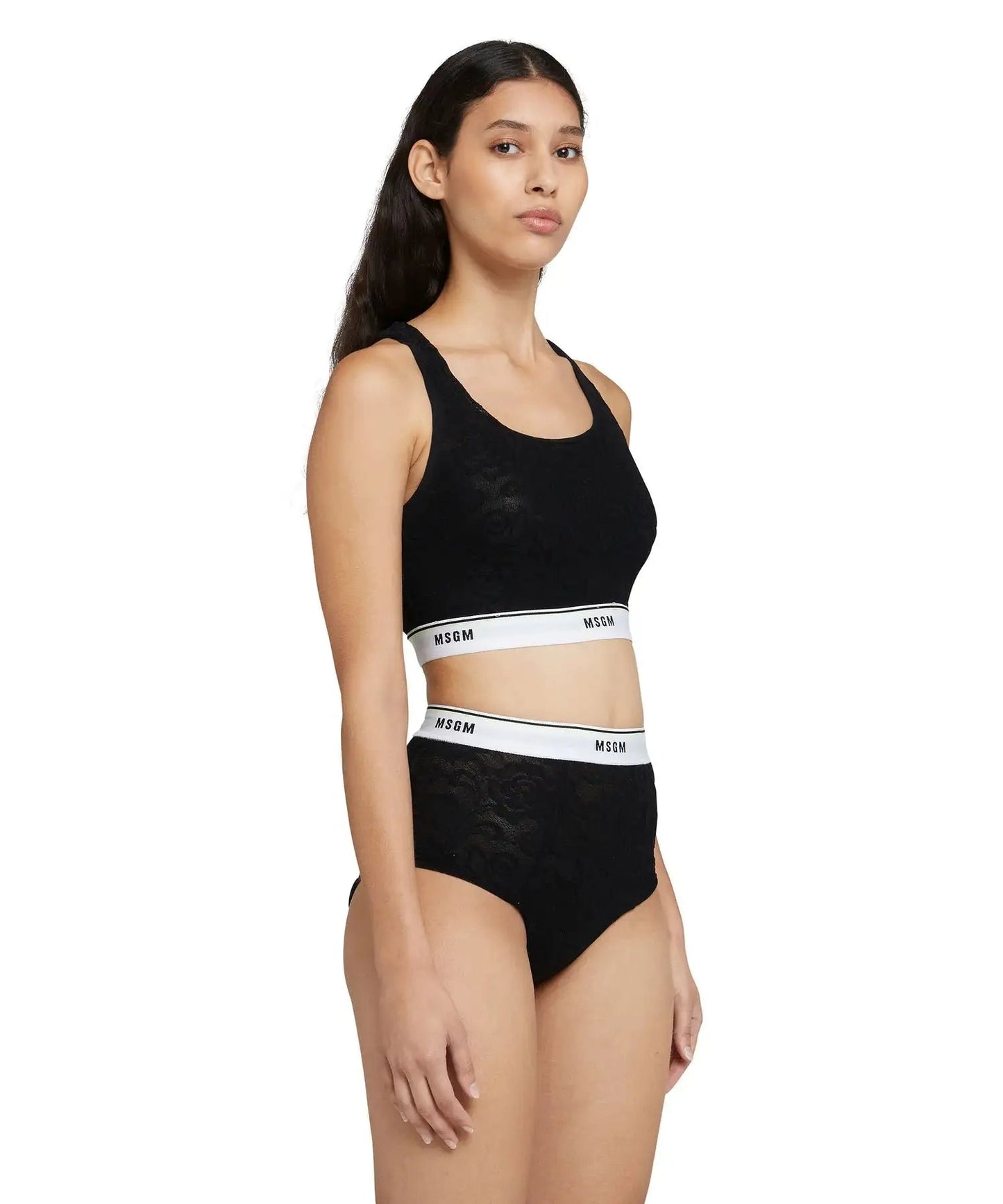 MSGM - Бельо - Сутиени - Lace Brassiere with Elastic Band - Love|Labels