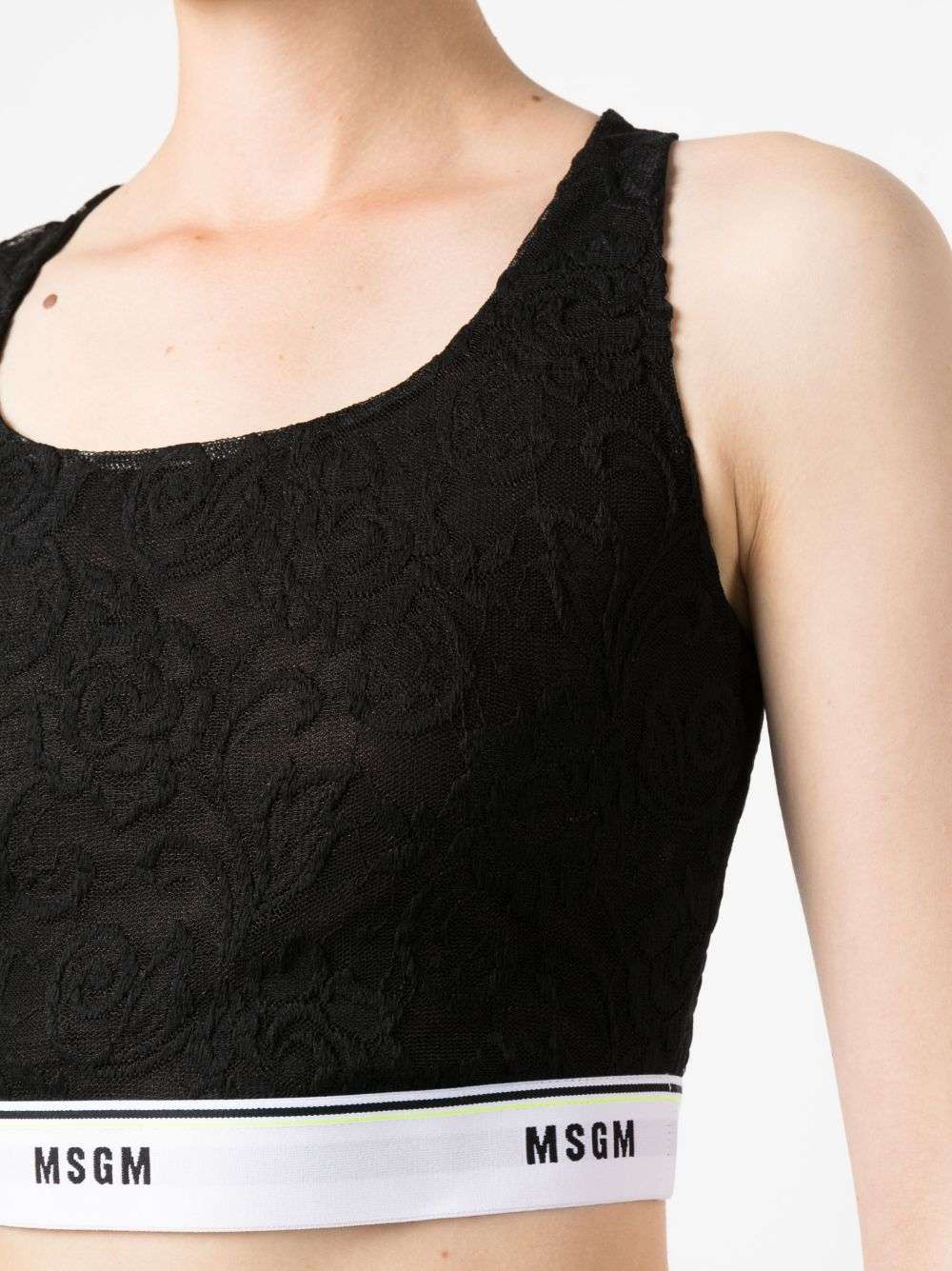 MSGM - Бельо - Сутиени - Lace Brassiere with Elastic Band - Love|Labels
