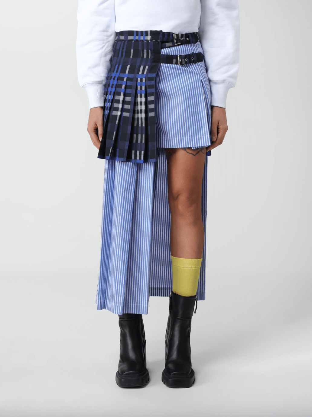 MSGM - Поли - Layered Asymmetric Midi Skirt - Love|Labels