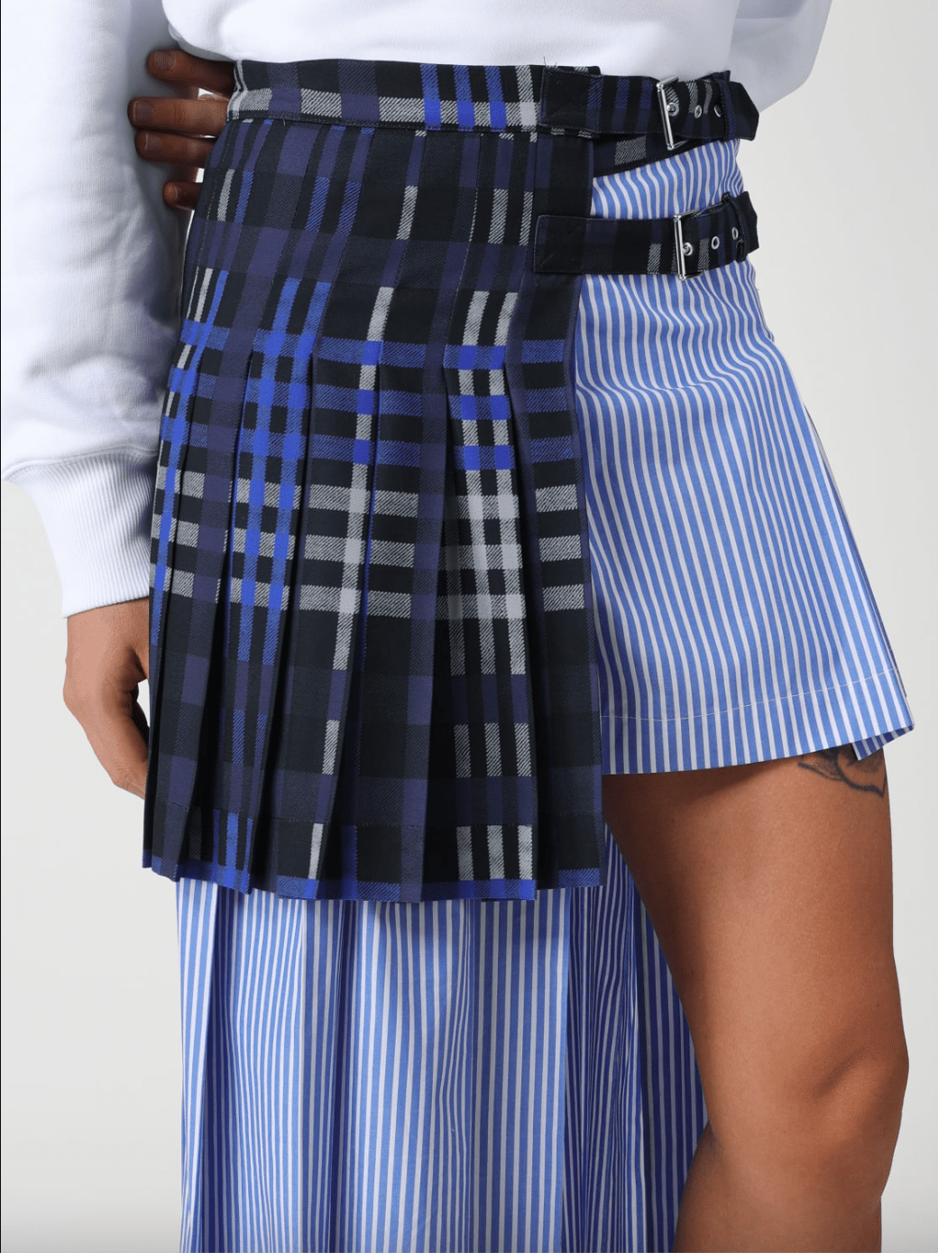 MSGM - Поли - Layered Asymmetric Midi Skirt - Love|Labels