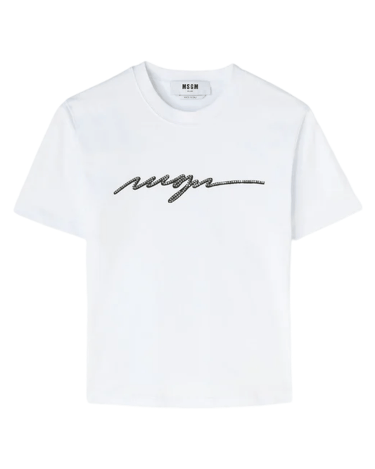 MSGM - Тениски - Logo Embelished T-Shirt - Love|Labels