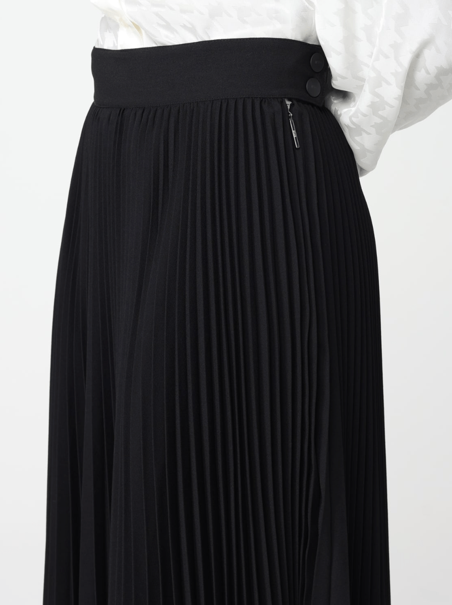 MSGM - Поли - Pleated Asymmetric Long Skirt - Love|Labels