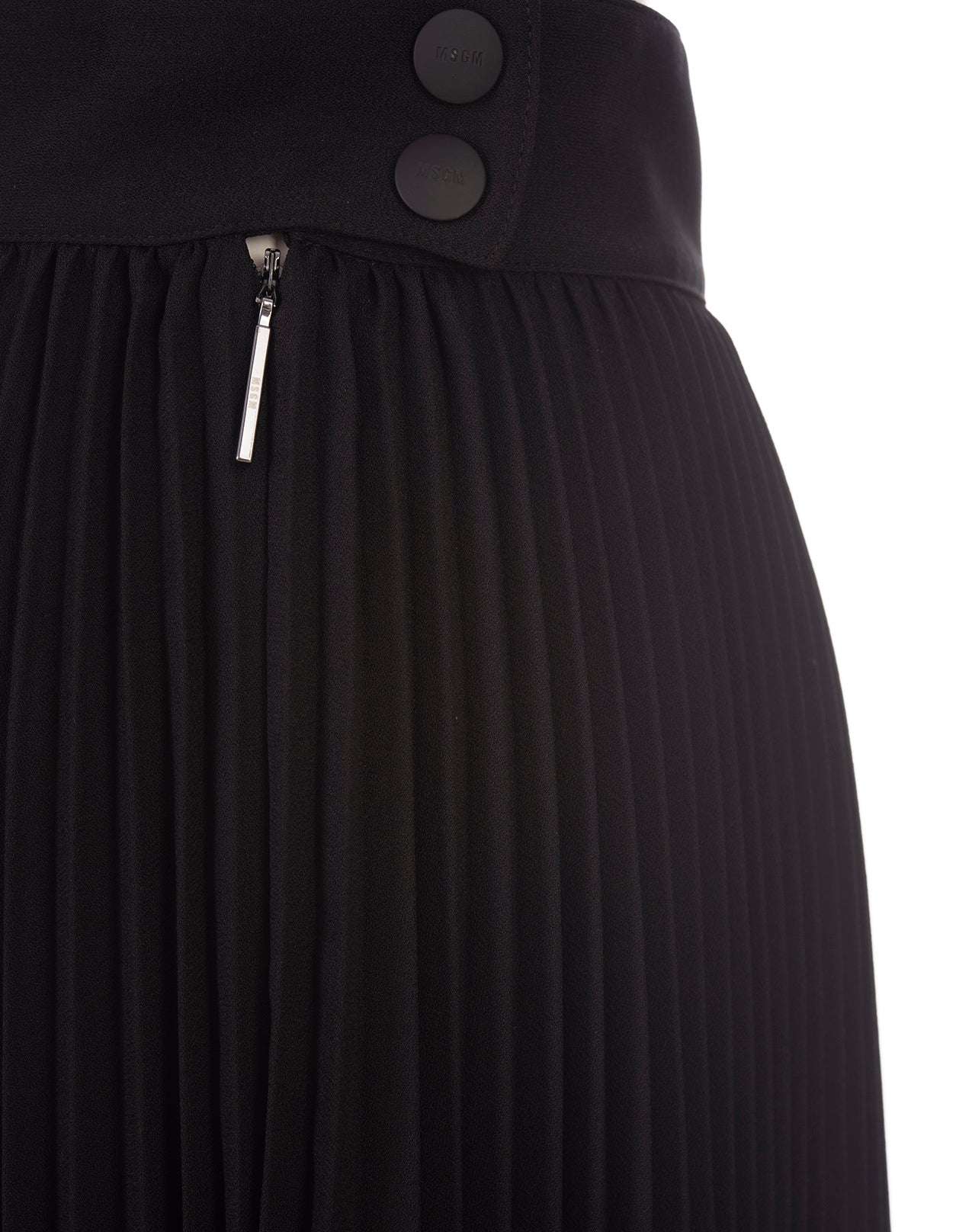 MSGM - Поли - Pleated Asymmetric Long Skirt - Love|Labels