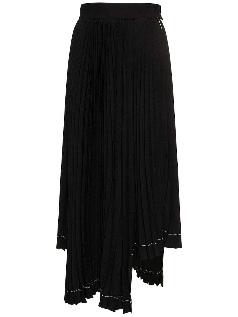 MSGM - Поли - Pleated Asymmetric Long Skirt - Love|Labels