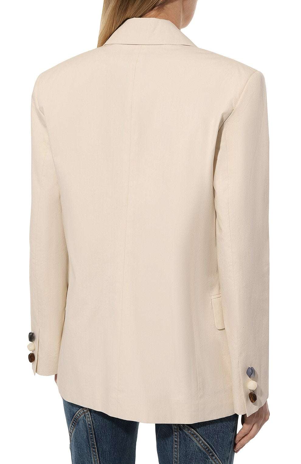 MSGM - Сака - Poplin Cotton Single - Breasted Jacket - Love|Labels