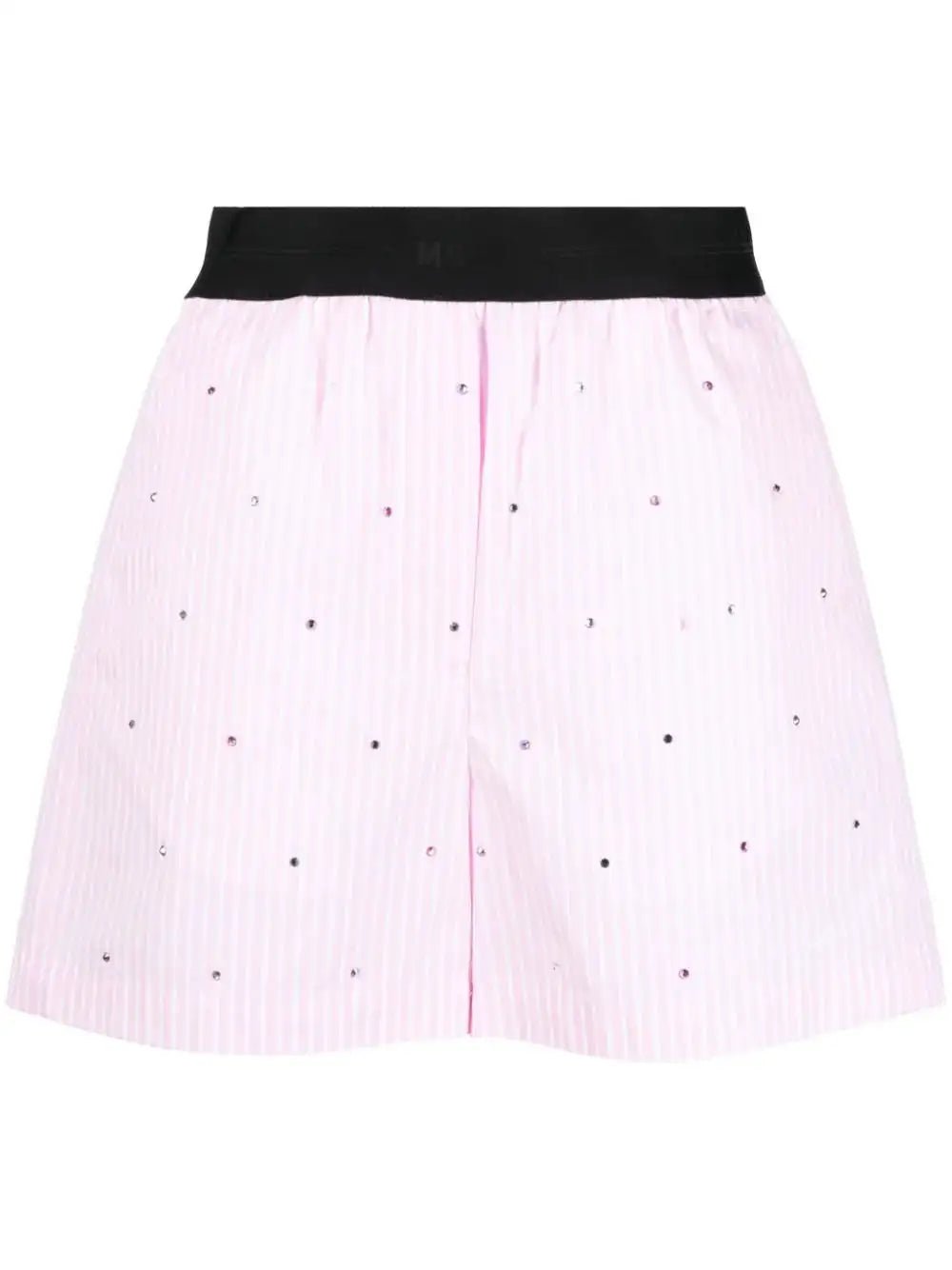 MSGM - Шорти - Rhinestone - Embellished Striped Shorts - Love|Labels