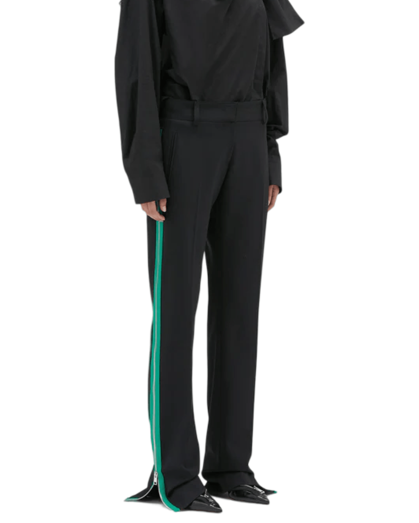 MSGM - Side Zip Black Pants - Love|Labels