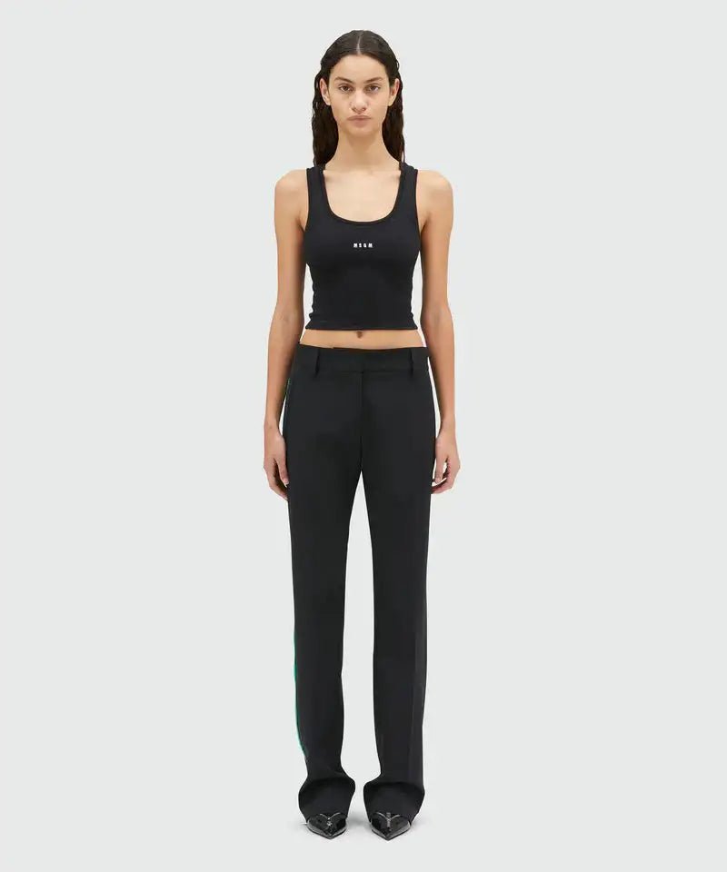 MSGM - Side Zip Black Pants - Love|Labels