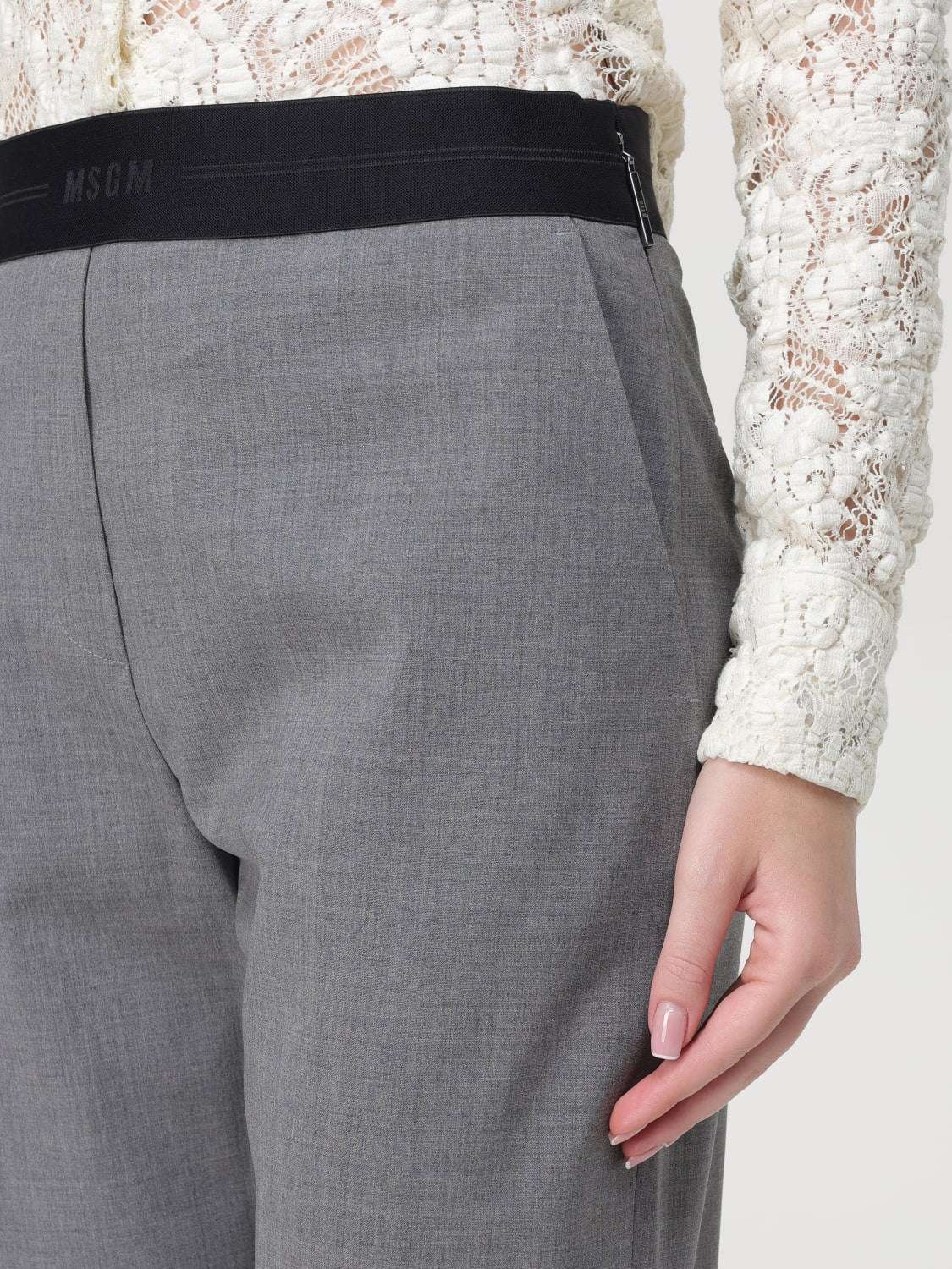 MSGM - Панталони - Straight Grey Trousers - Love|Labels