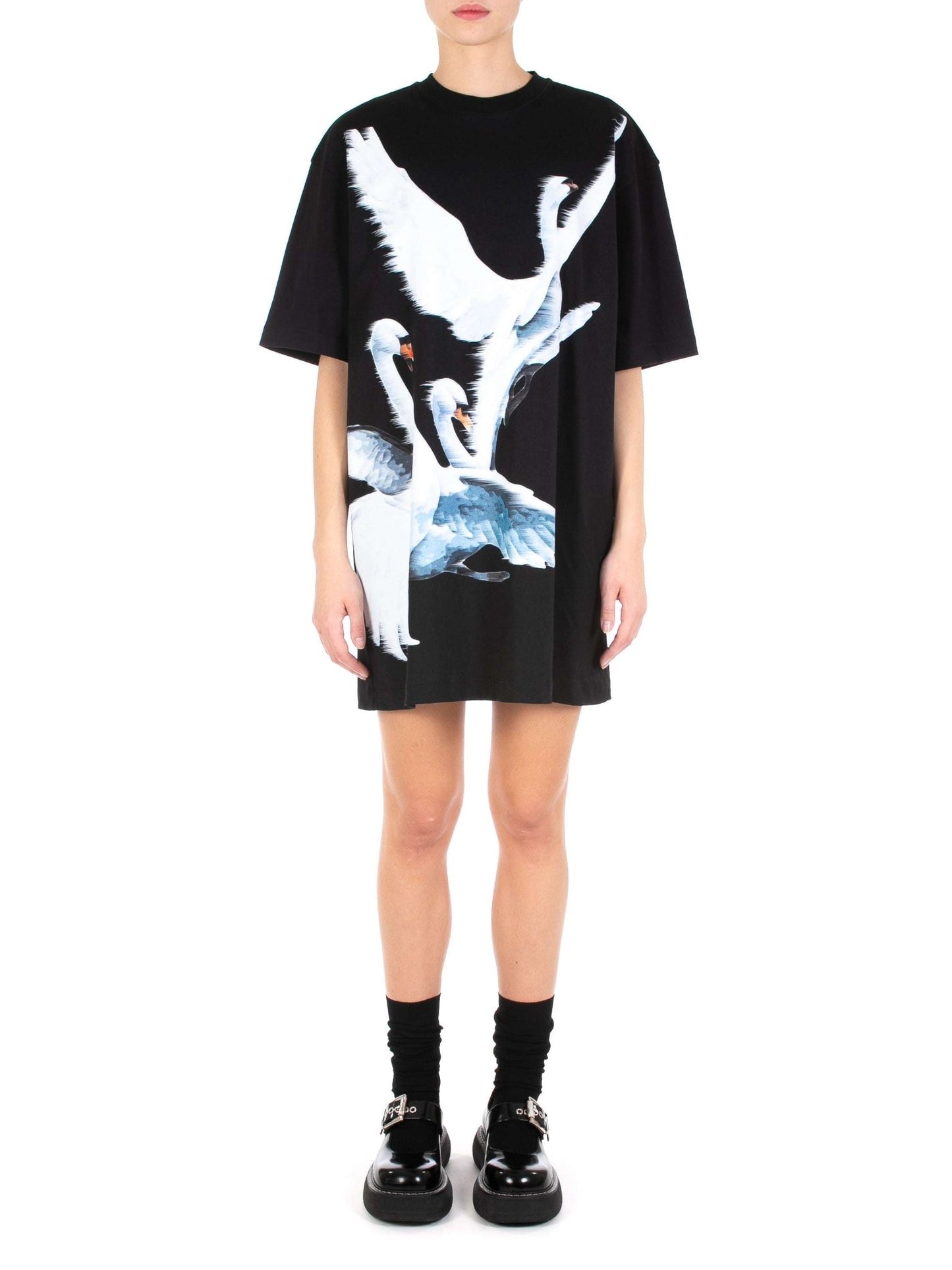 MSGM - Рокли - T-Shirt Dress With Print - Love|Labels