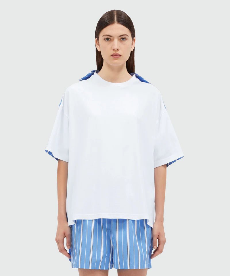 MSGM - Тениски - T-Shirt In Mix Of Fabrics - Love|Labels