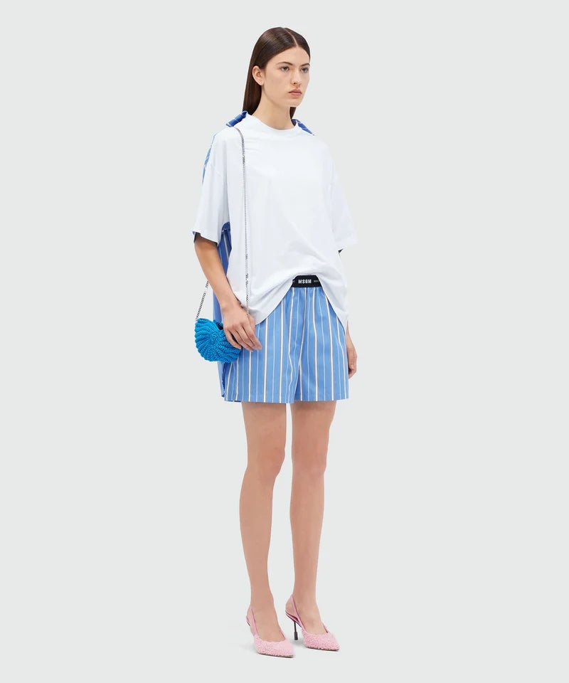 MSGM - Тениски - T-Shirt In Mix Of Fabrics - Love|Labels