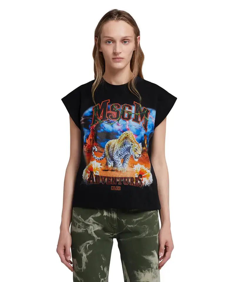 MSGM - Тениски - Tiger Print Top - Love|Labels