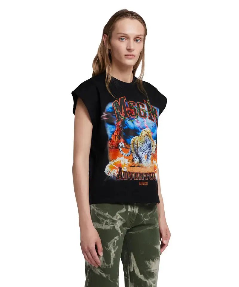 MSGM - Тениски - Tiger Print Top - Love|Labels