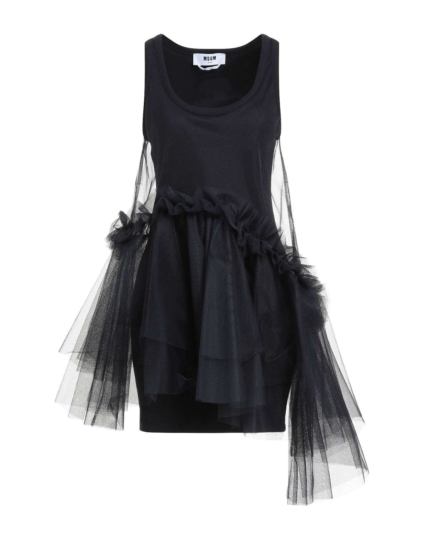 MSGM - Рокли - Tulle Detailed Sleeveless Dress - Love|Labels