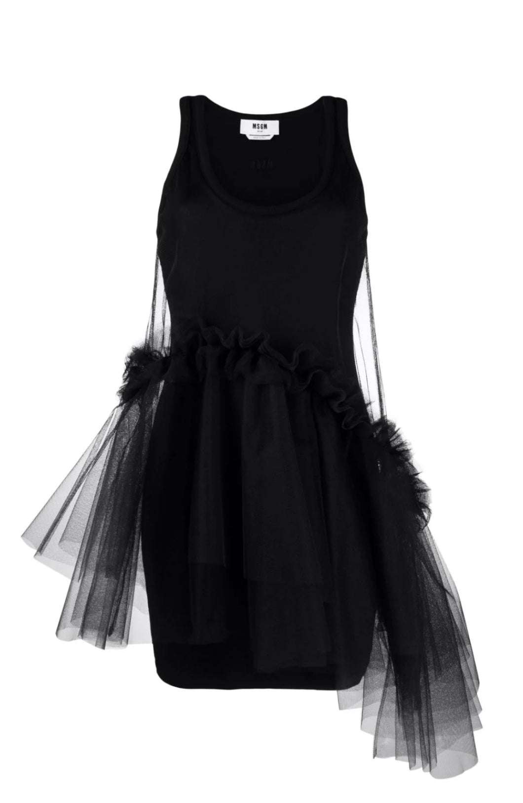 MSGM - Рокли - Tulle Detailed Sleeveless Dress - Love|Labels