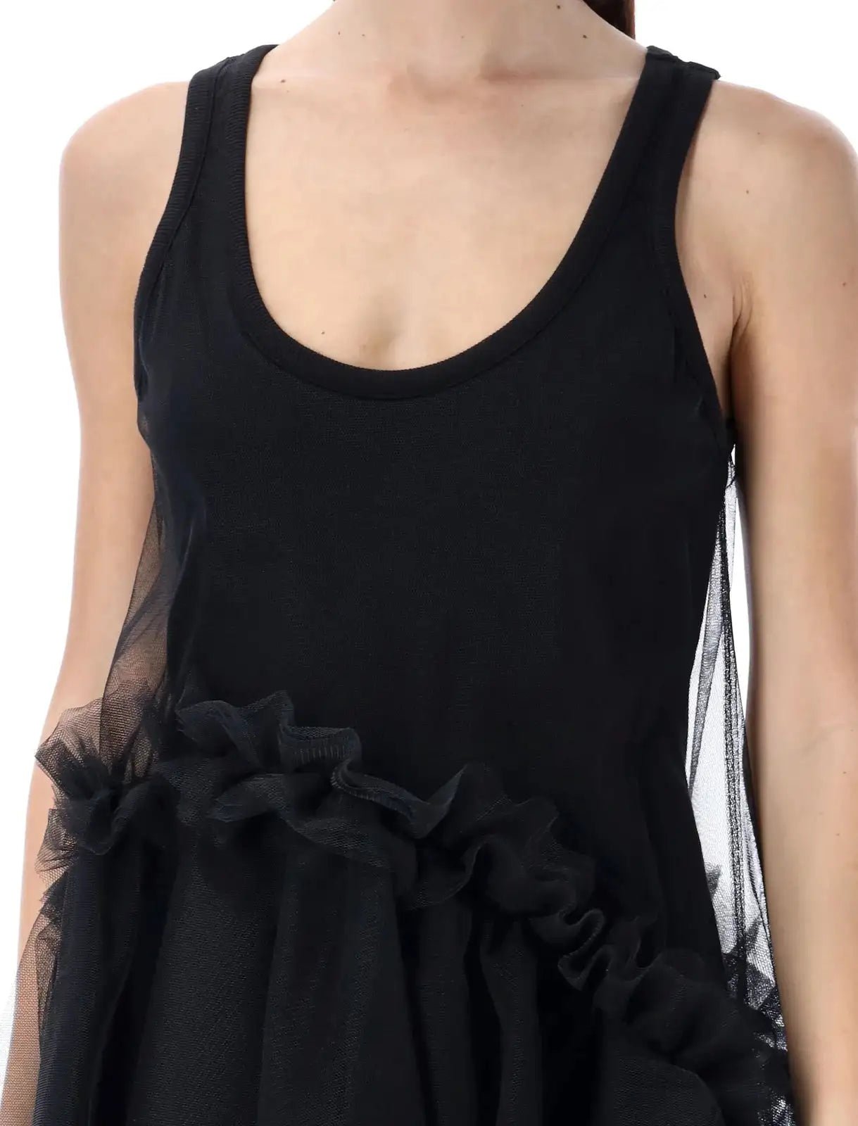 MSGM - Рокли - Tulle Detailed Sleeveless Dress - Love|Labels