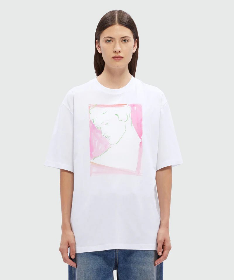 MSGM - Тениски - White Jersey T-Shirt - Love|Labels