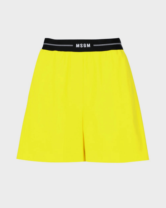 MSGM - Шорти - Yellow Waistband Shorts - Love|Labels
