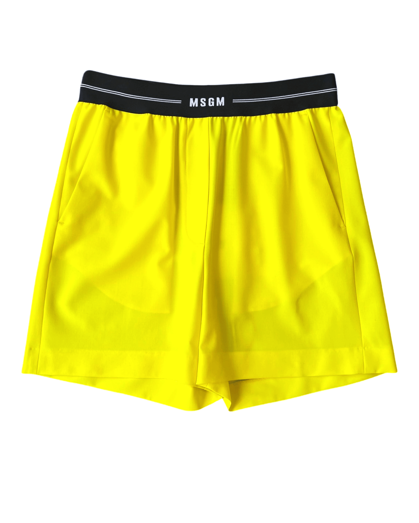 MSGM - Шорти - Yellow Waistband Shorts - Love|Labels