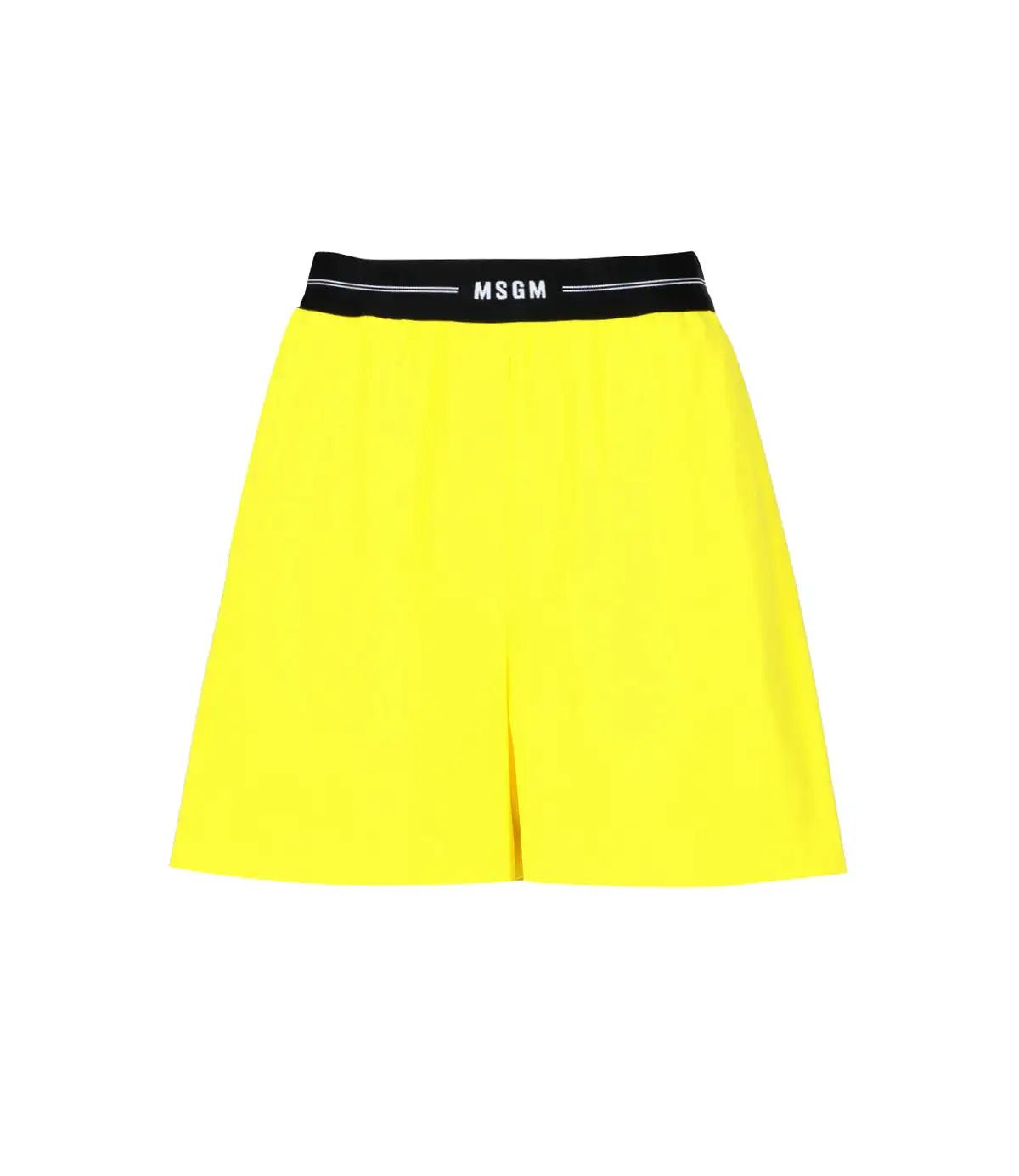 MSGM - Шорти - Yellow Waistband Shorts - Love|Labels