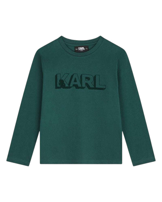 Green Logo Sleeved T-Shirt