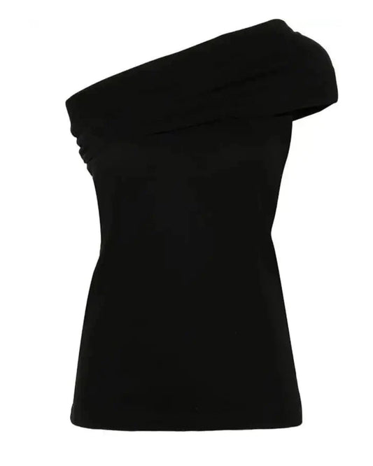 Black One Shoulder Top