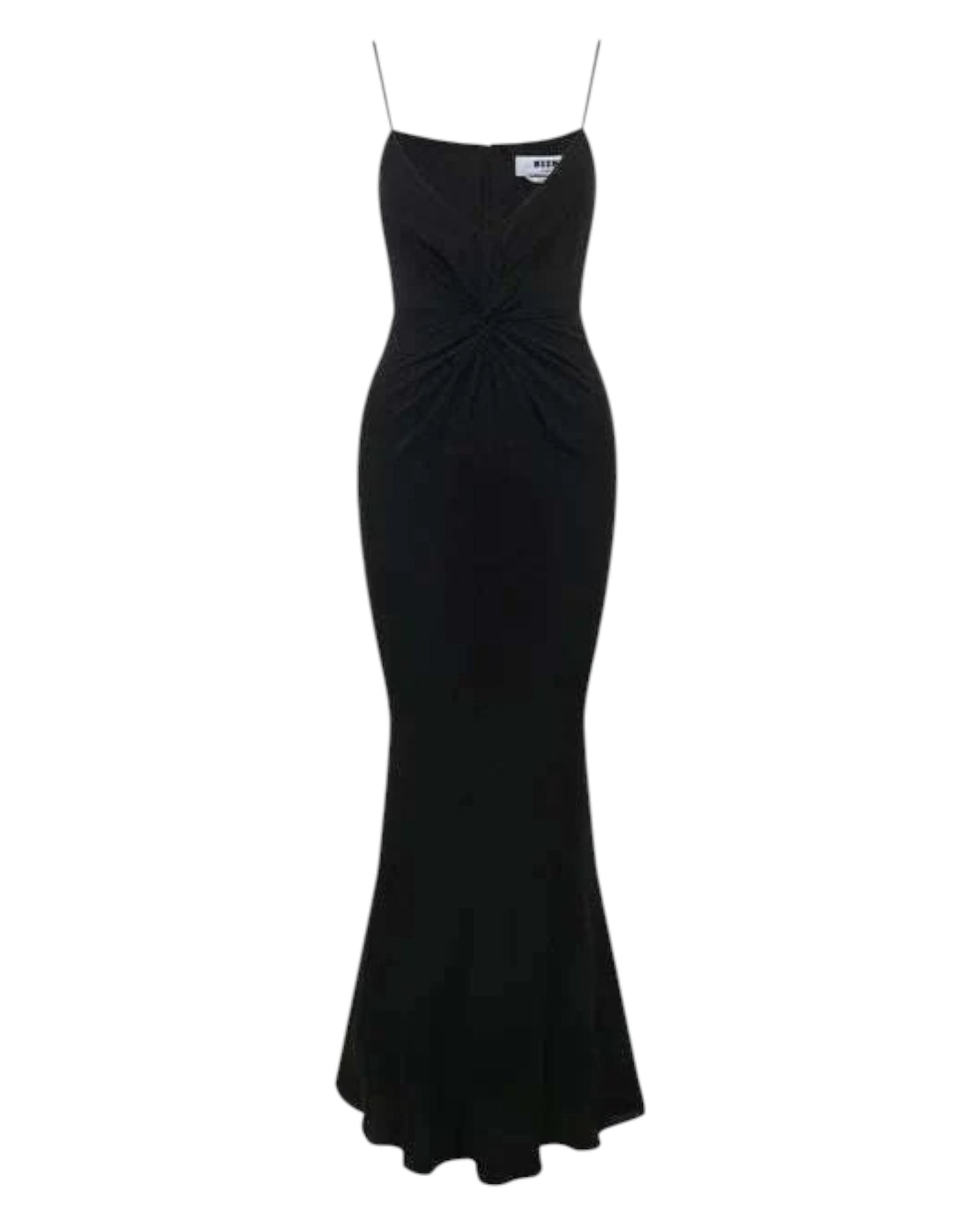 Black Draped Slip Dress