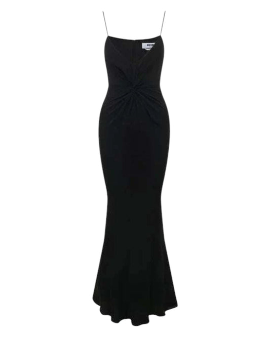 Black Draped Slip Dress