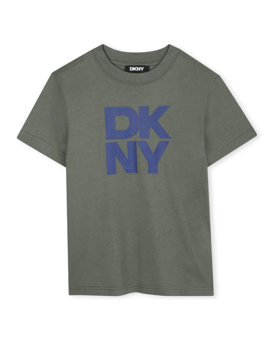 Blue Logo Grey T-Shirt