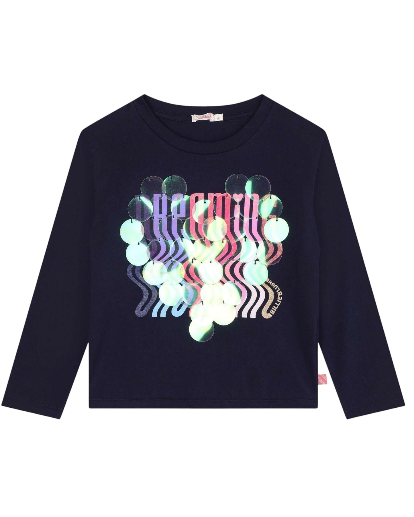 Navy Blue Sequins Top