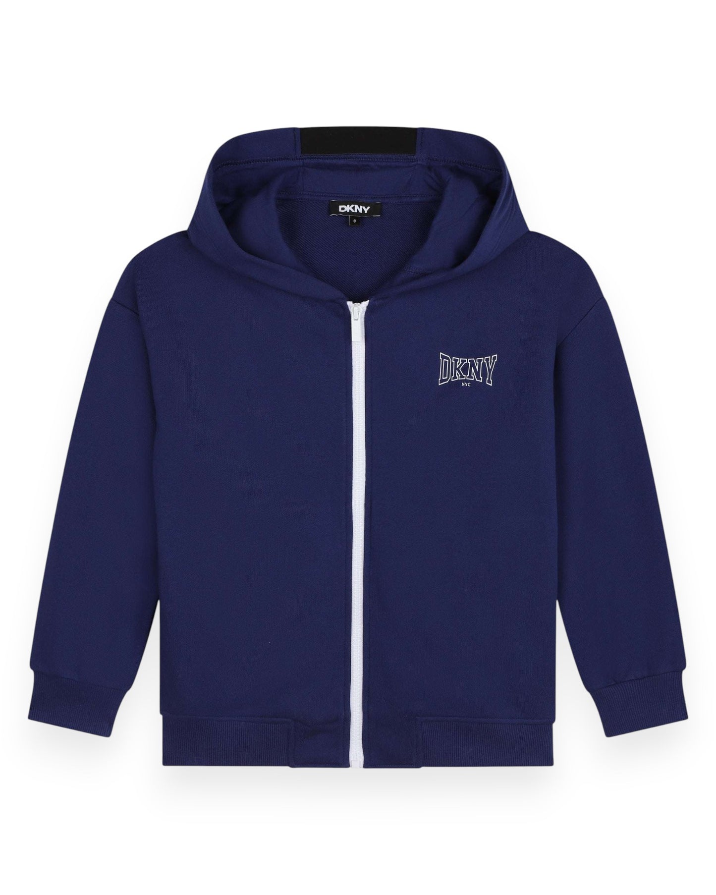 Blue Zip-Up Hooded Sweatshirt