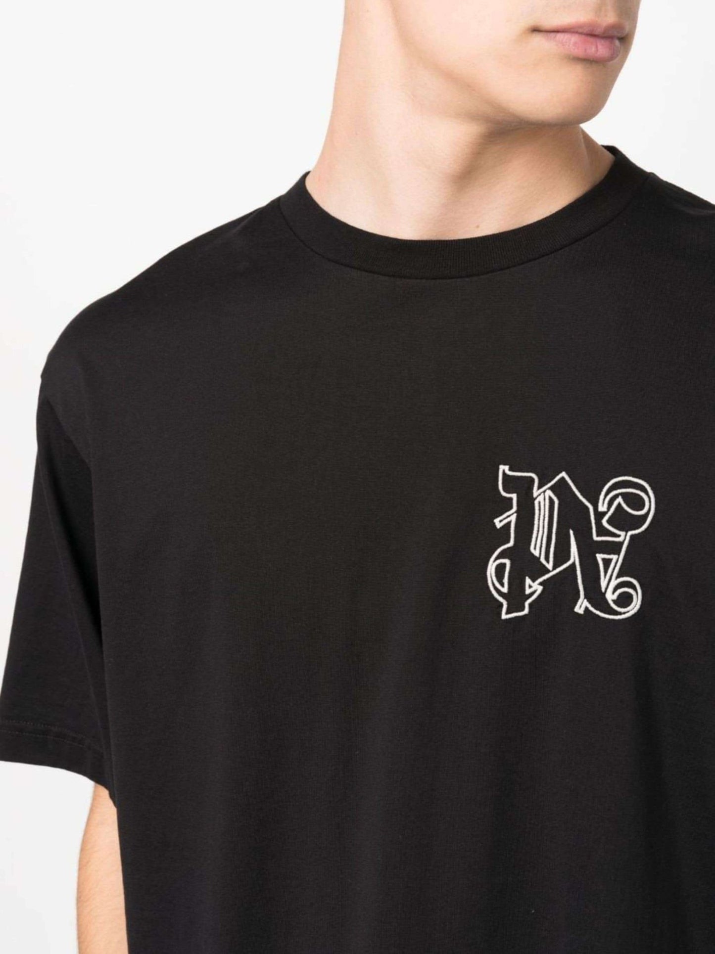 Palm Angels - Тениски - PA Logo - Embroidered T-shirt - Love|Labels
