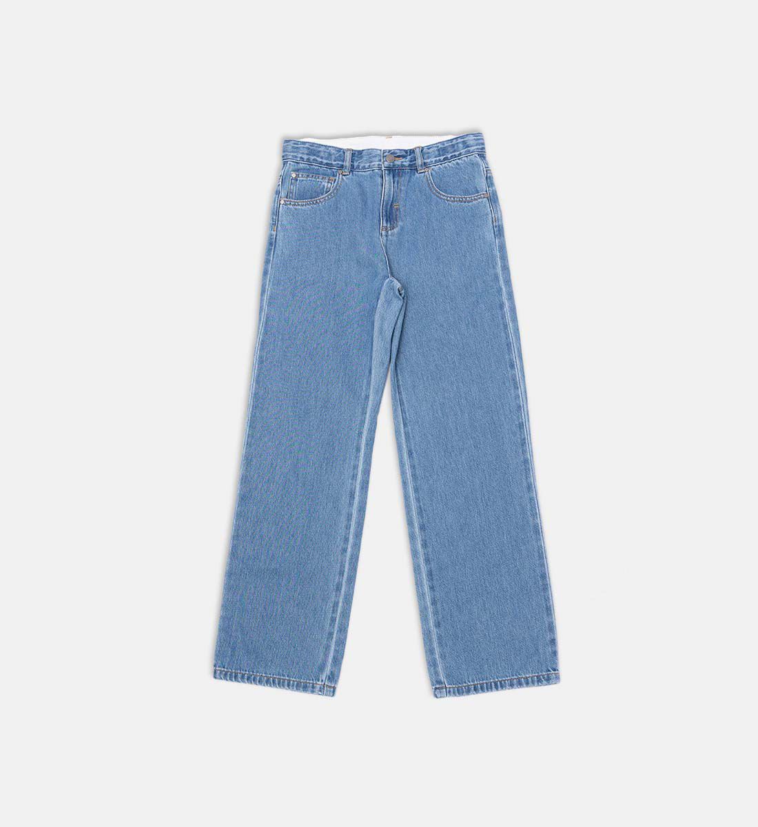 Straight Leg Denim Pants