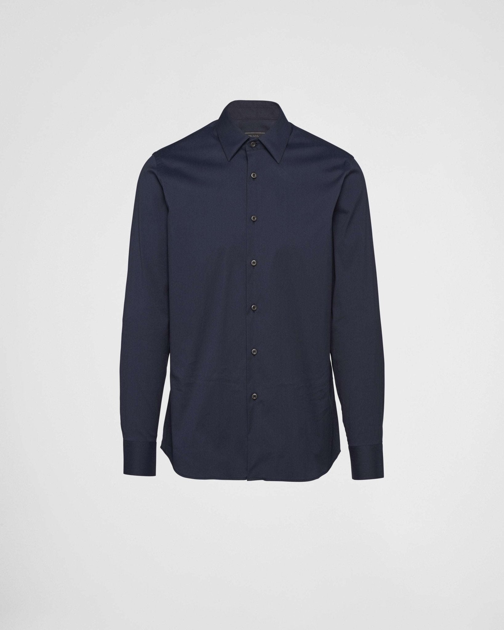 PRADA - Ризи - Navy Blue Poplin Shirt - Love|Labels