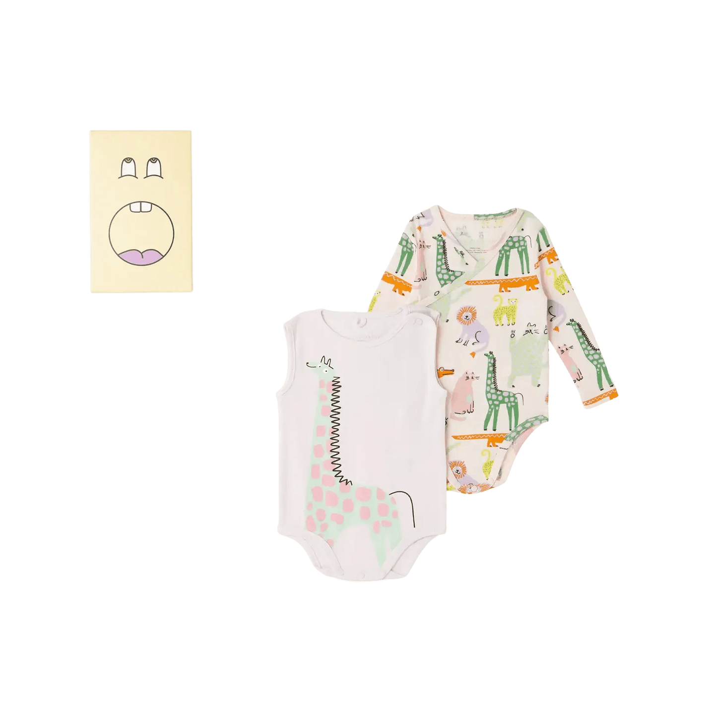 Stella McCARTNEY Kids - Комплекти - Animal Babygirl Set Rompers Pink - Love|Labels