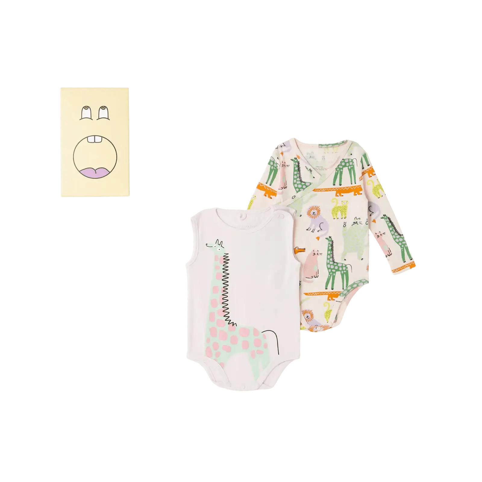 Stella McCARTNEY Kids - Комплекти - Animal Babygirl Set Rompers Pink - Love|Labels